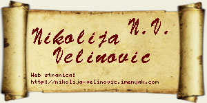 Nikolija Velinović vizit kartica